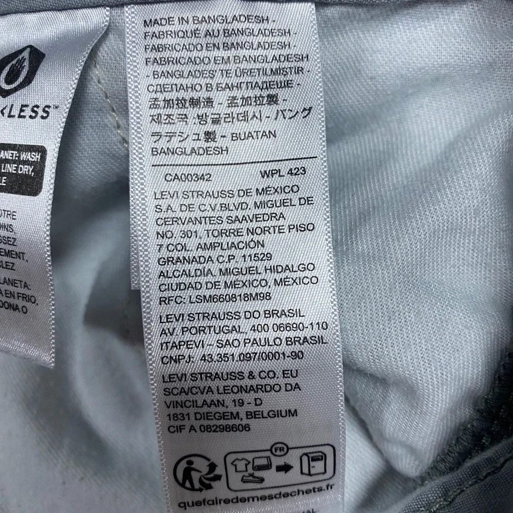 Levi's Cargo Shorts Mens 38 Grey Ripstop Multi Pocket Casual Outdoor 23251-0052